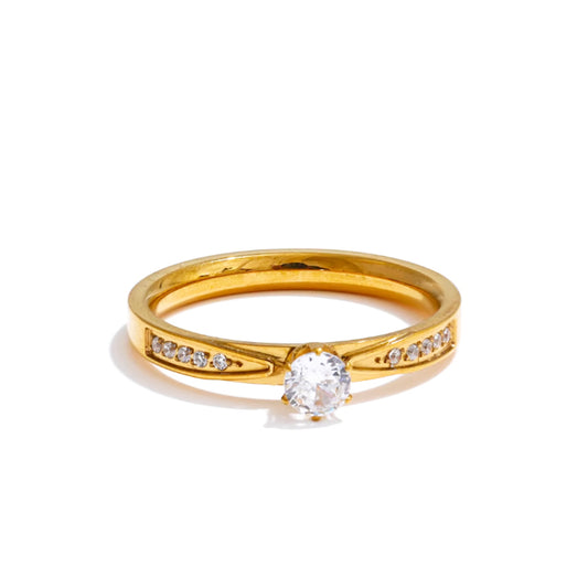 Solitaire Cubic Ring