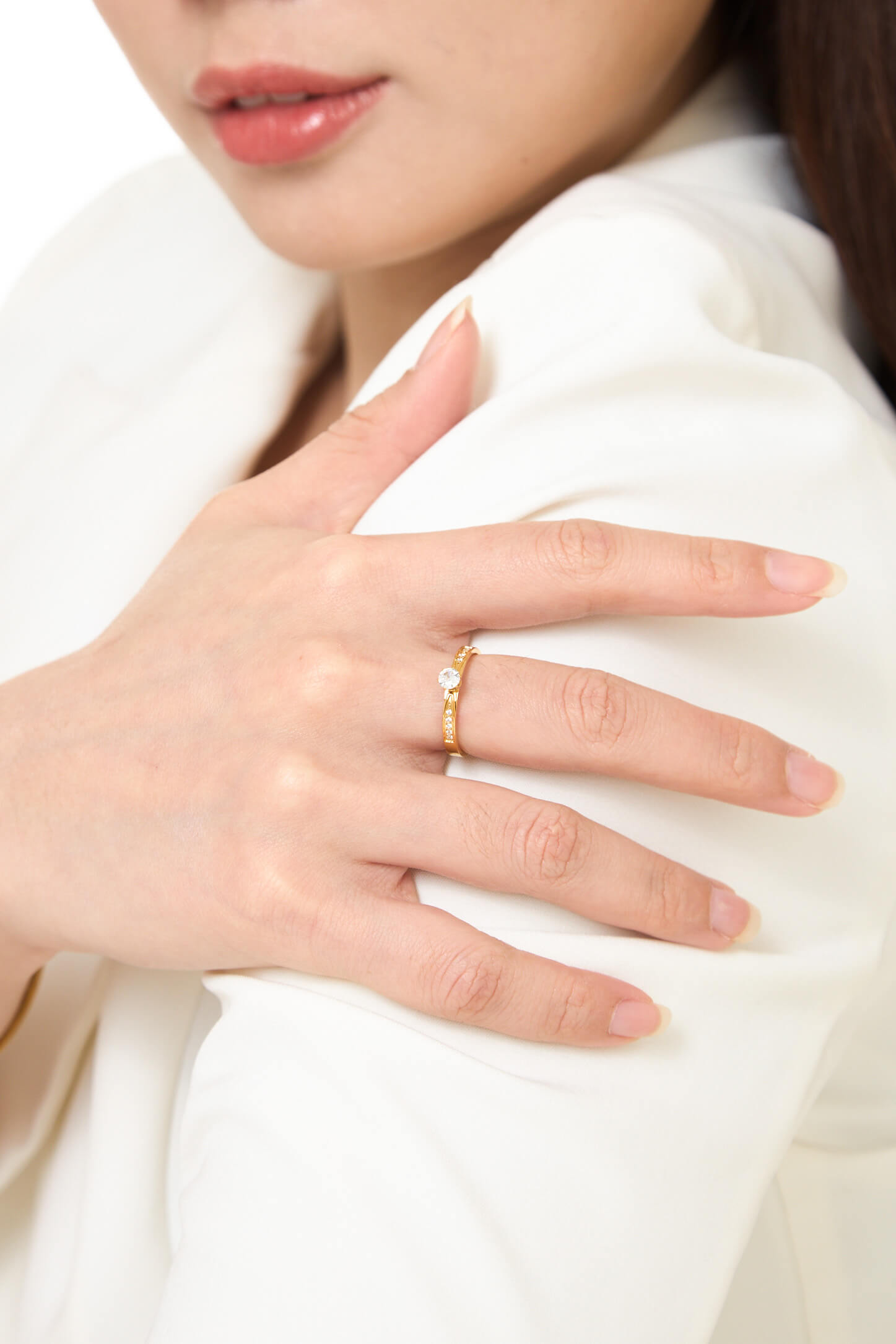 Solitaire Cubic Ring