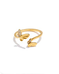 Duo Butterfly Cubic Ring