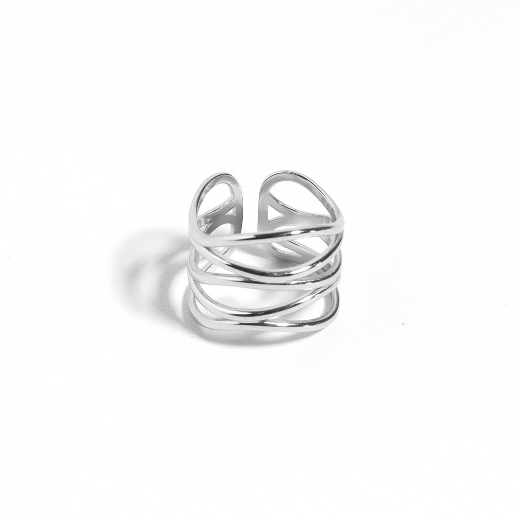 Finger Lace Silver Ring