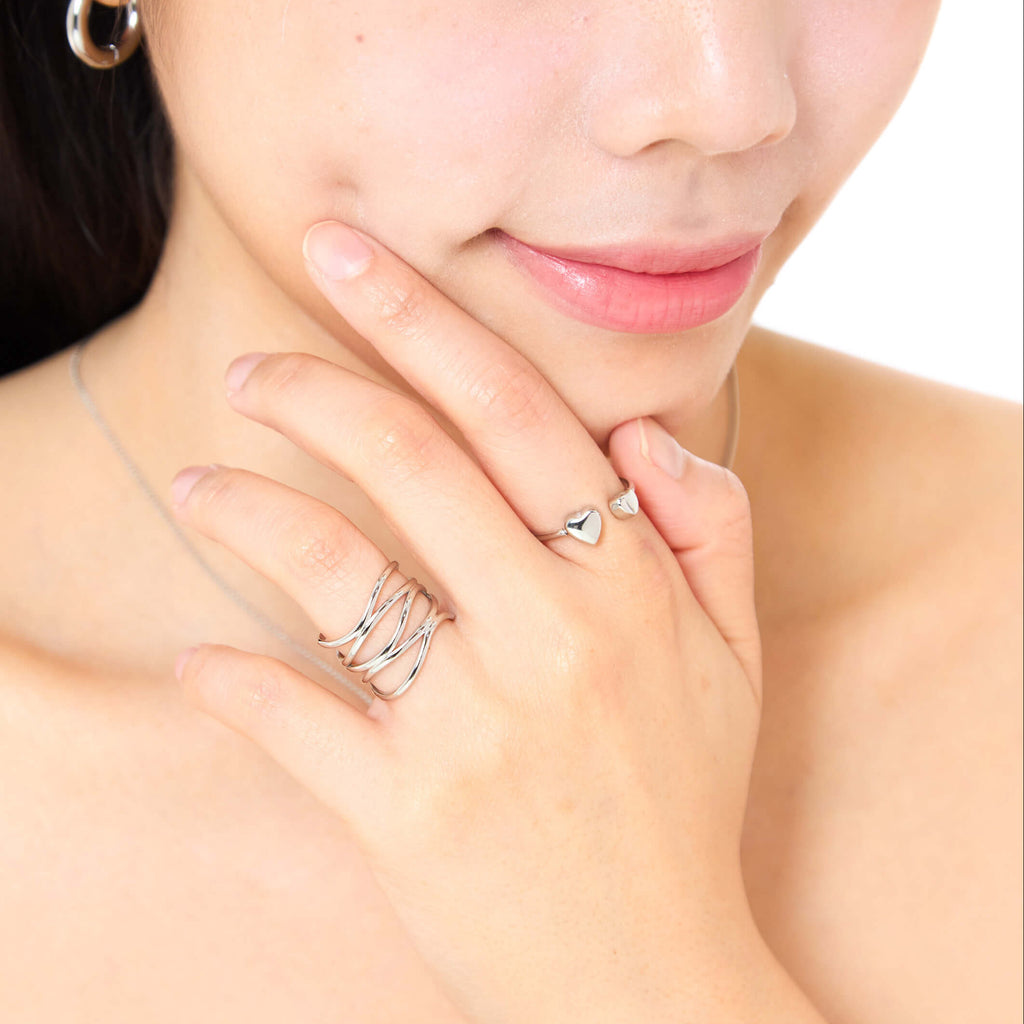 Two-gather We are Love Silver Ring