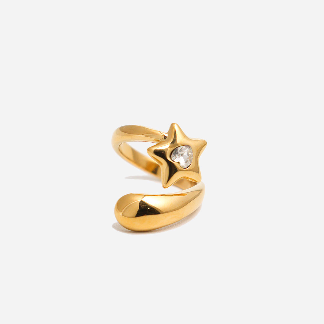Hearted Meteor Gold Bold Ring