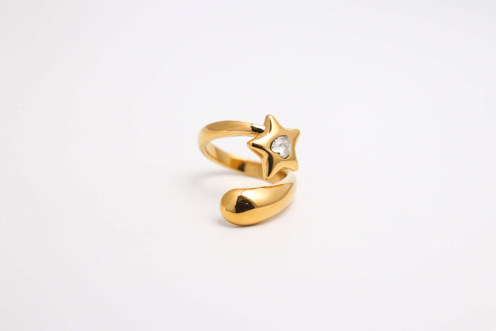 Hearted Meteor Gold Bold Ring
