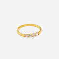 Shimmer Row Gold Ring