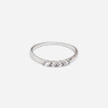Shimmer Row Silver Ring