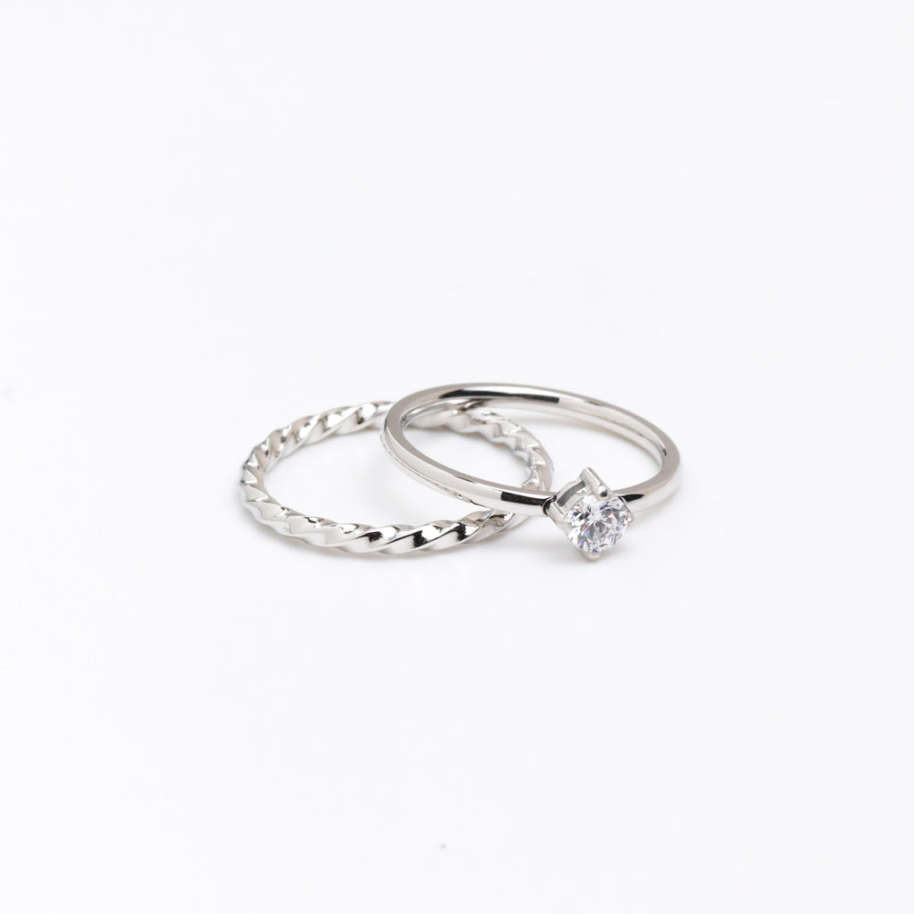 DZ Twins Silver Ring