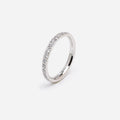 Single Band Pave Silver Ring