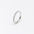 Single Band Pave Silver Ring