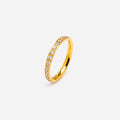 Single Band Pave Gold Ring