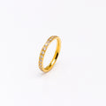 Single Band Pave Gold Ring