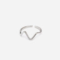 Shimmer Wave Silver Ring