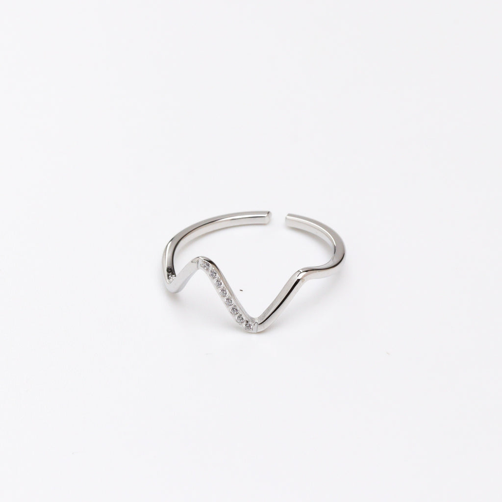 Shimmer Wave Silver Ring