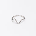 Shimmer Wave Silver Ring