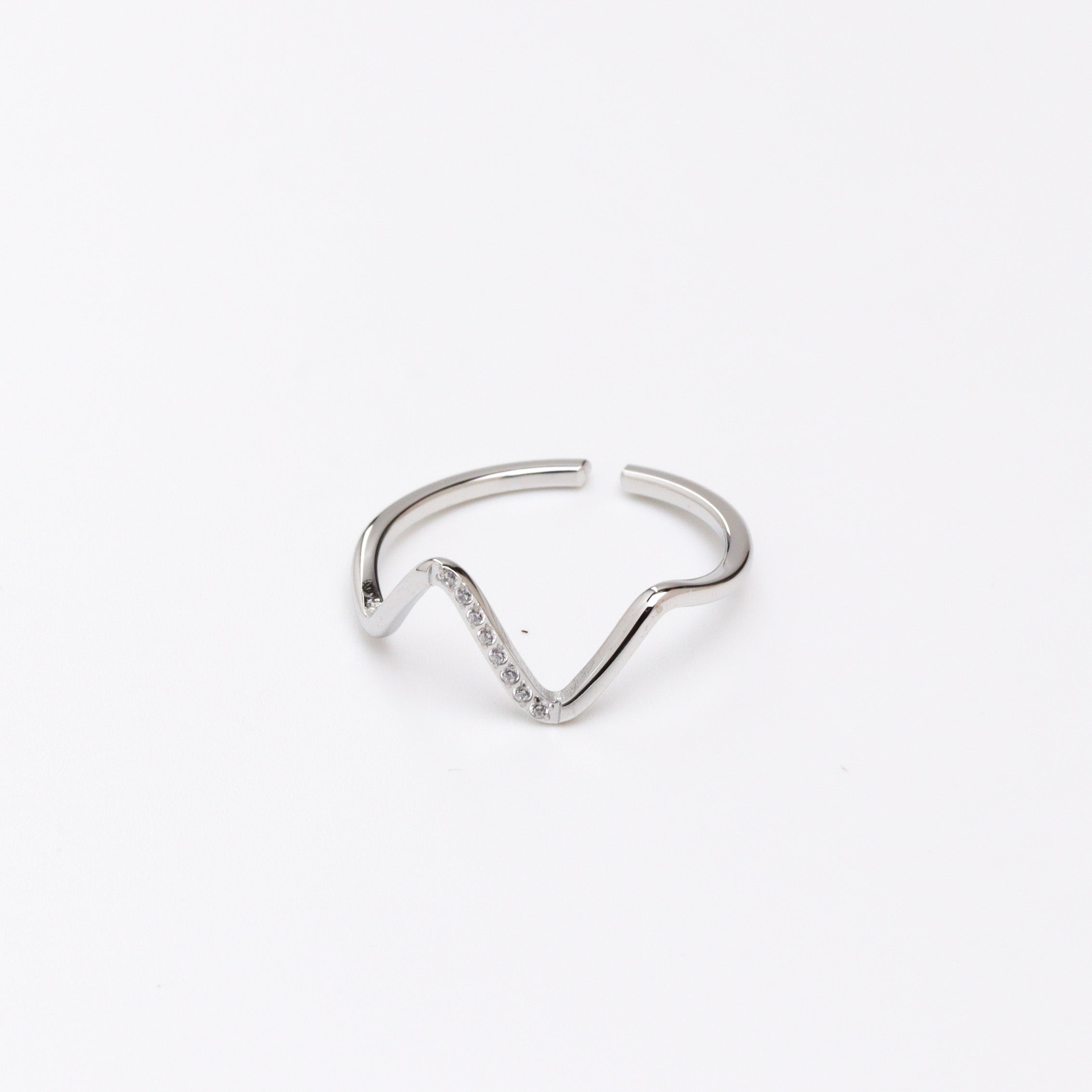 Shimmer Wave Silver Ring