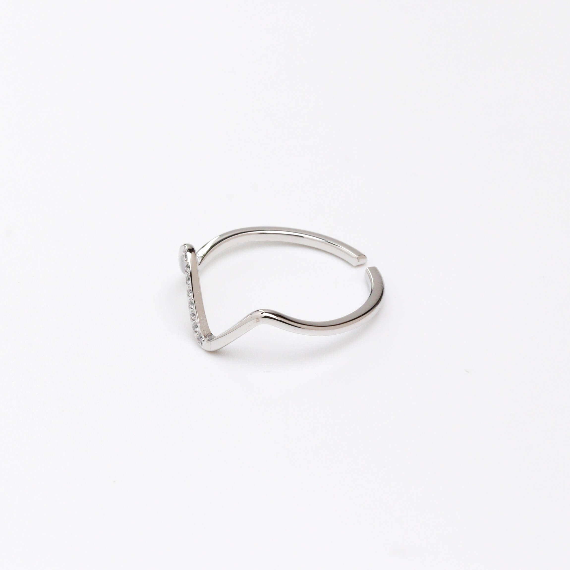 Shimmer Wave Silver Ring
