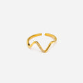 Shimmer Wave Gold Ring