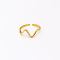 Shimmer Wave Gold Ring