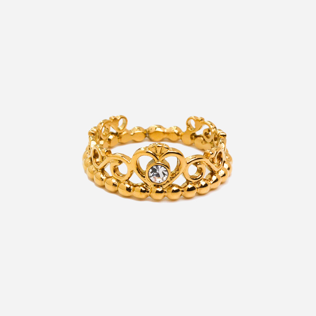 Sparkle Crown Gold Rings