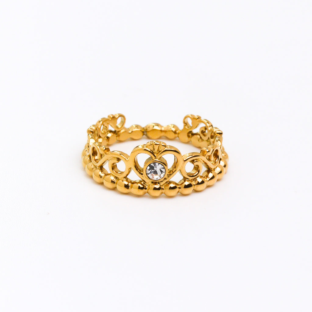 Sparkle Crown Gold Rings