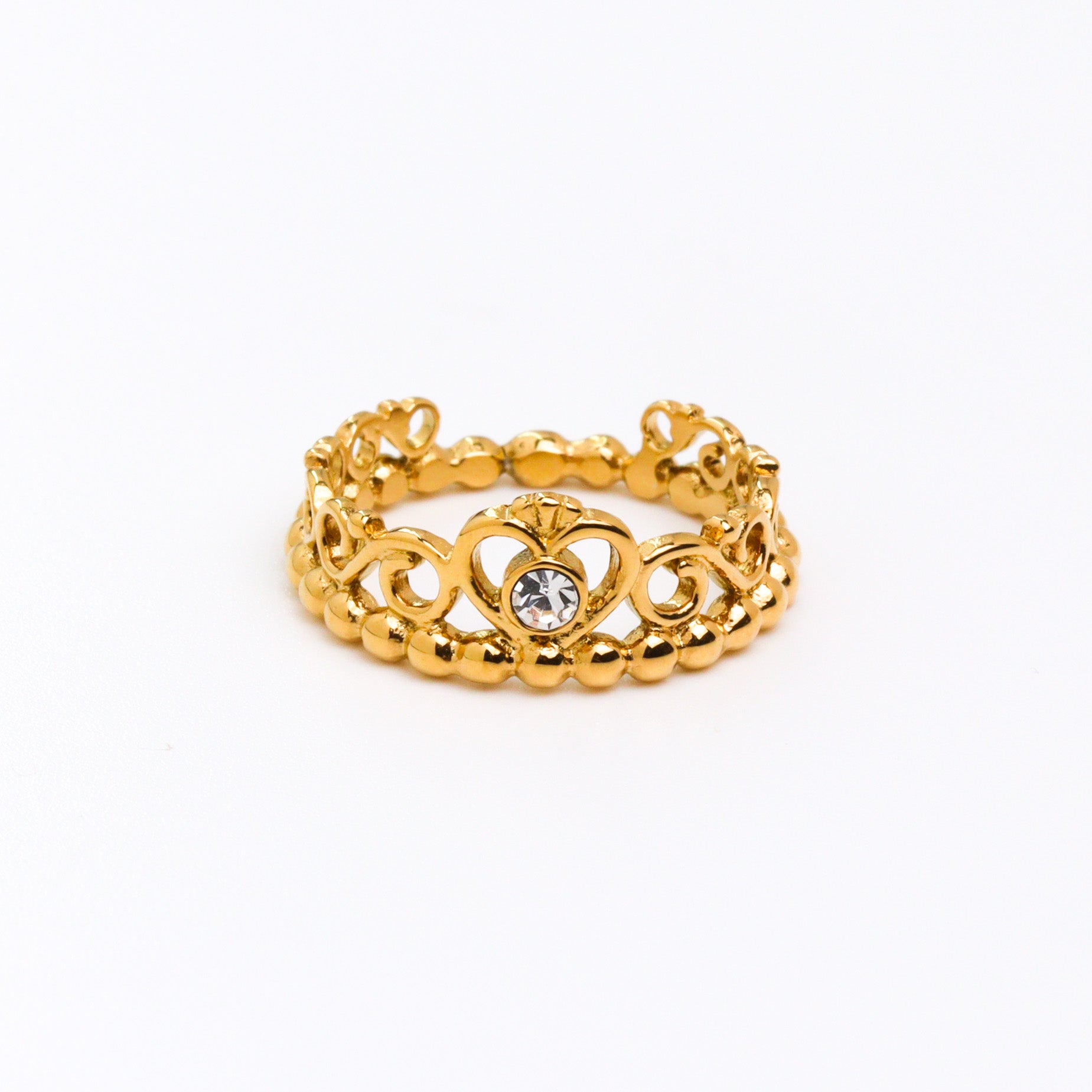 Sparkle Crown Gold Rings