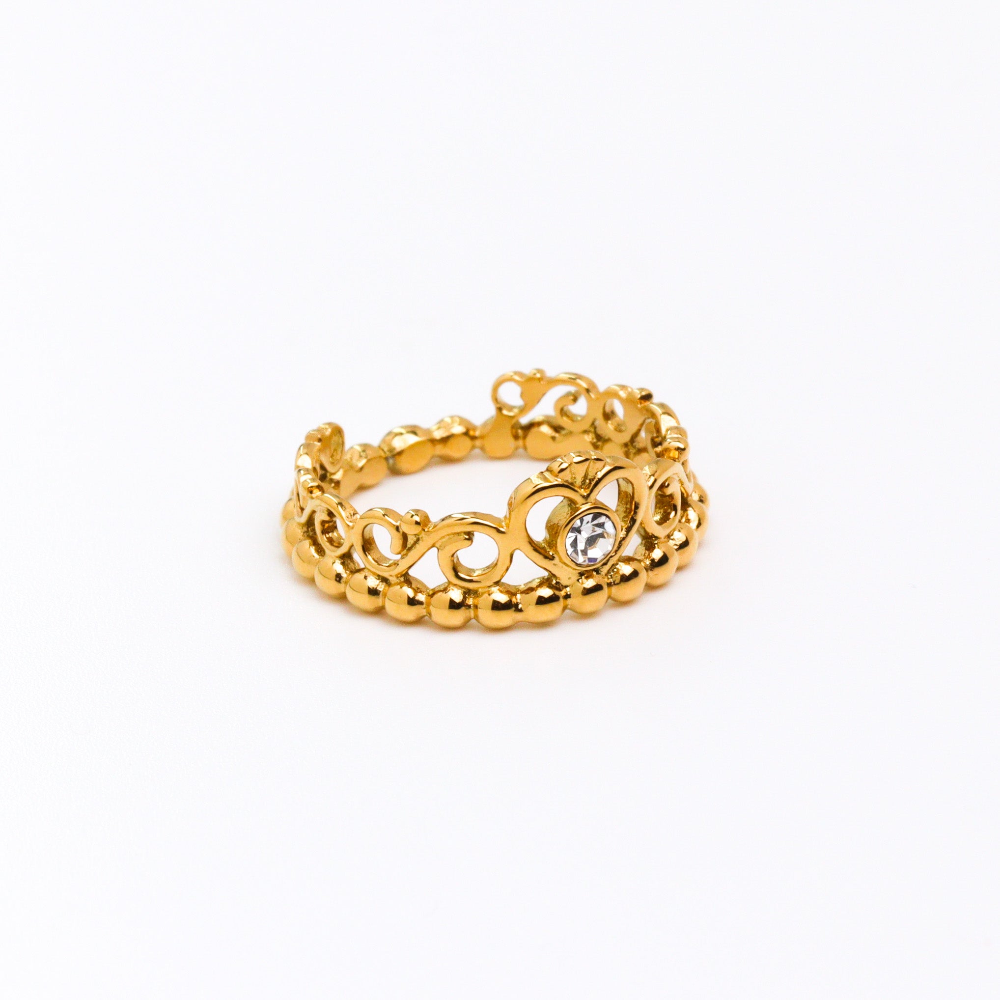 Sparkle Crown Gold Rings