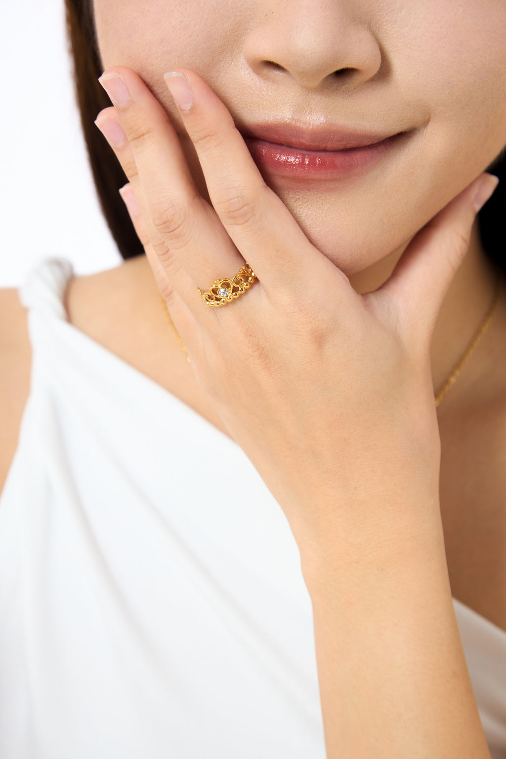 Sparkle Crown Gold Rings