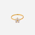 Shinny Plumeria Gold Ring