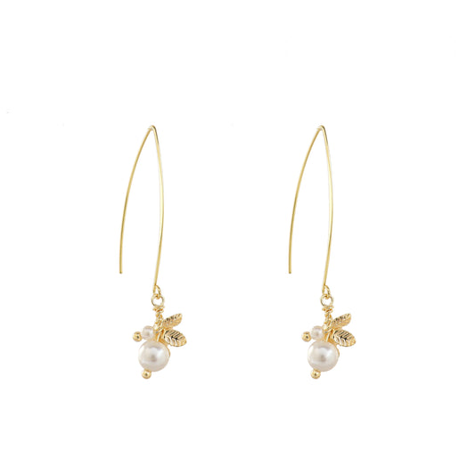 Fleur Perle Gold Earrings