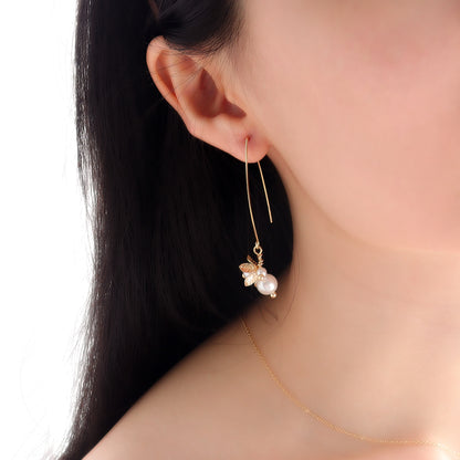 Fleur Perle Gold Earrings