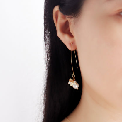Fleur Perle Gold Earrings