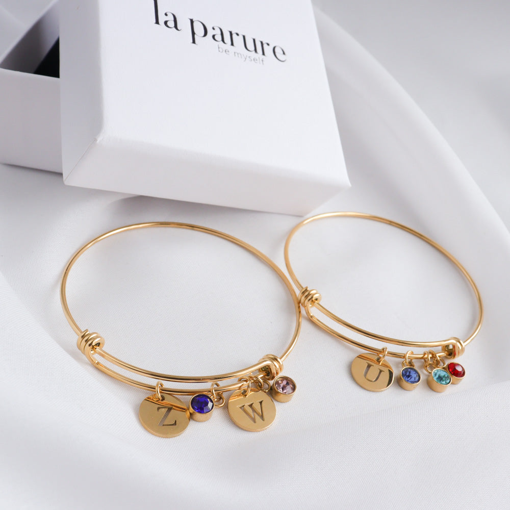 Personalised Birthstone Bangle