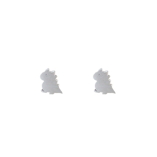 Tiny Dinosaur Silver 925 Earrings