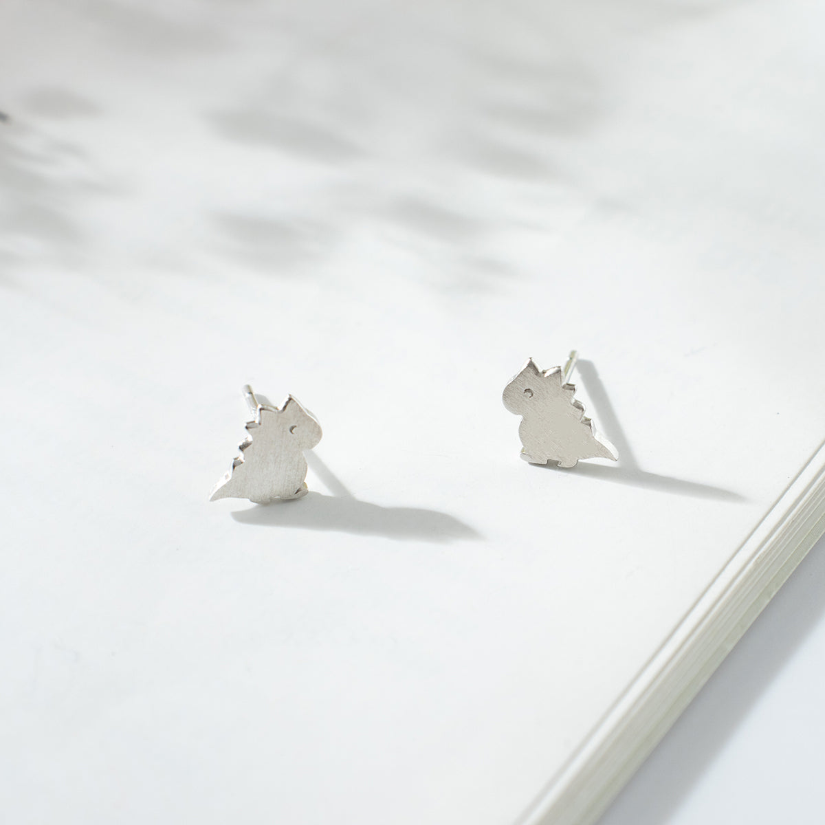 Tiny Dinosaur Silver 925 Earrings