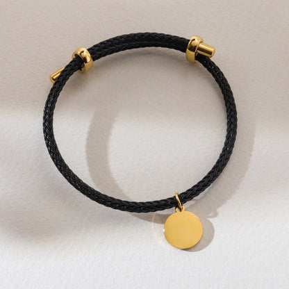 Engrave Your Charm Leather Bracelet