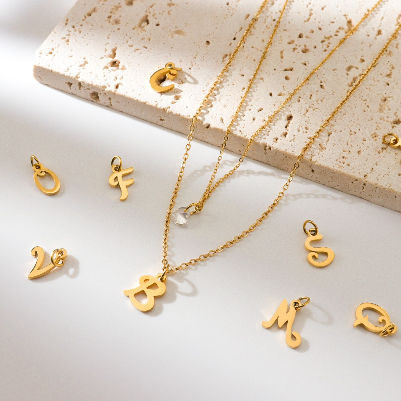 Just for You Layered Initial Necklace