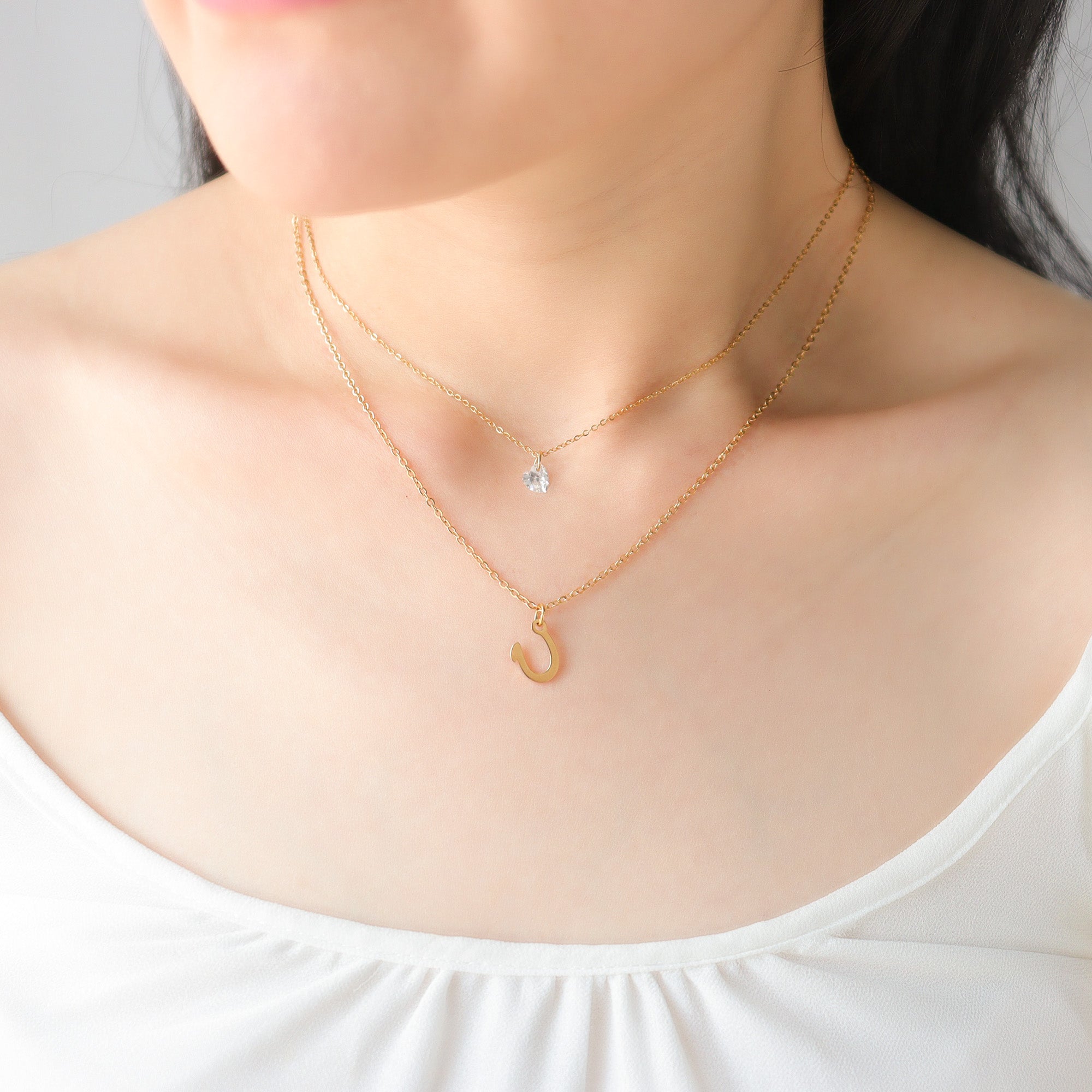Just for You Layered Initial Necklace