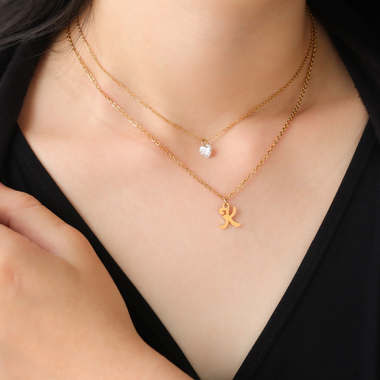 Just for You Layered Initial Necklace