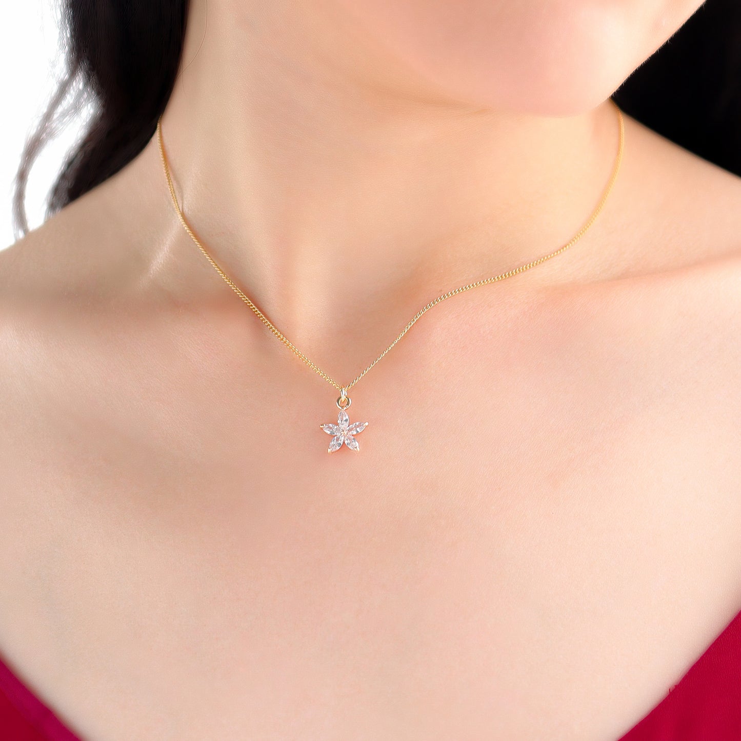 Plumeria Gold Necklace