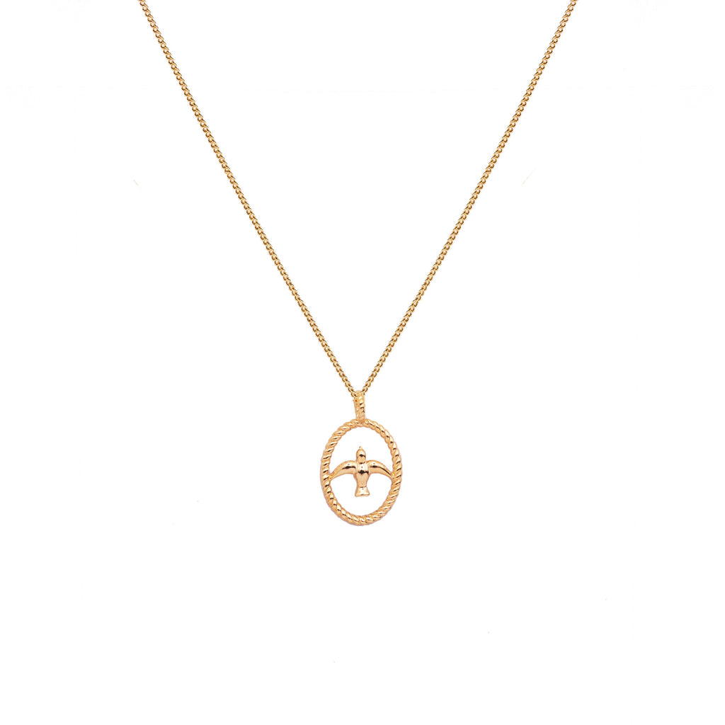 Flying Without Wings Gold Necklace