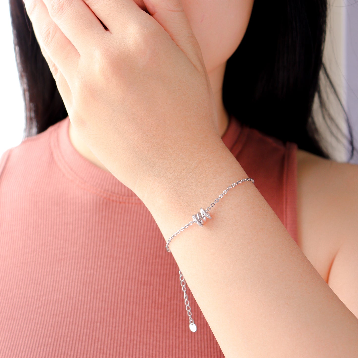 Double Helix Silver 925 Necklace