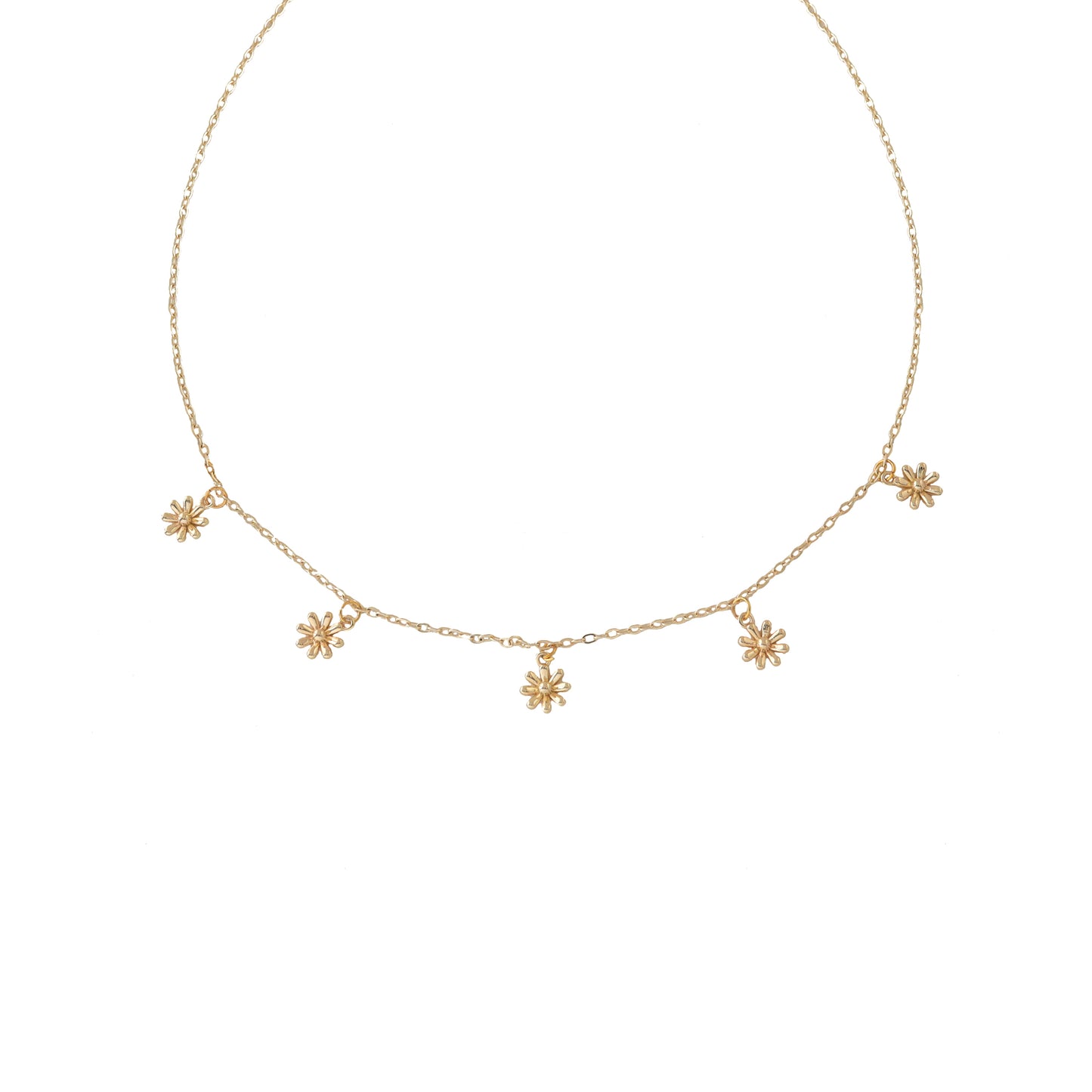 Infinite Sunflower Gold Choker Necklace