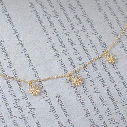 Infinite Sunflower Gold Choker Necklace