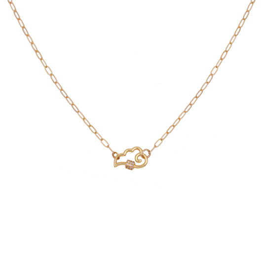 Cloud Spiral Lock Necklace