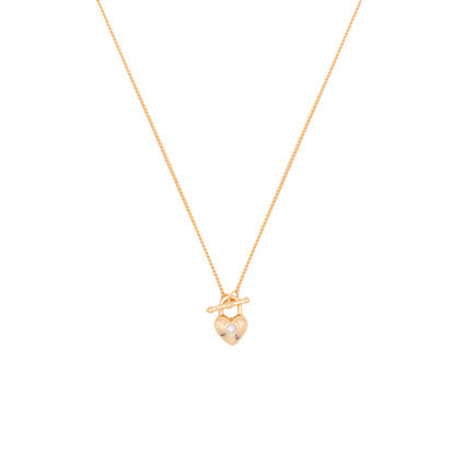 OT Toggle Hearty Pearl Necklace