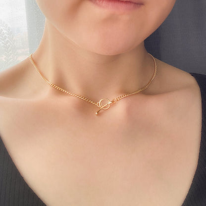 OT Toggle Round Chain Gold Necklace