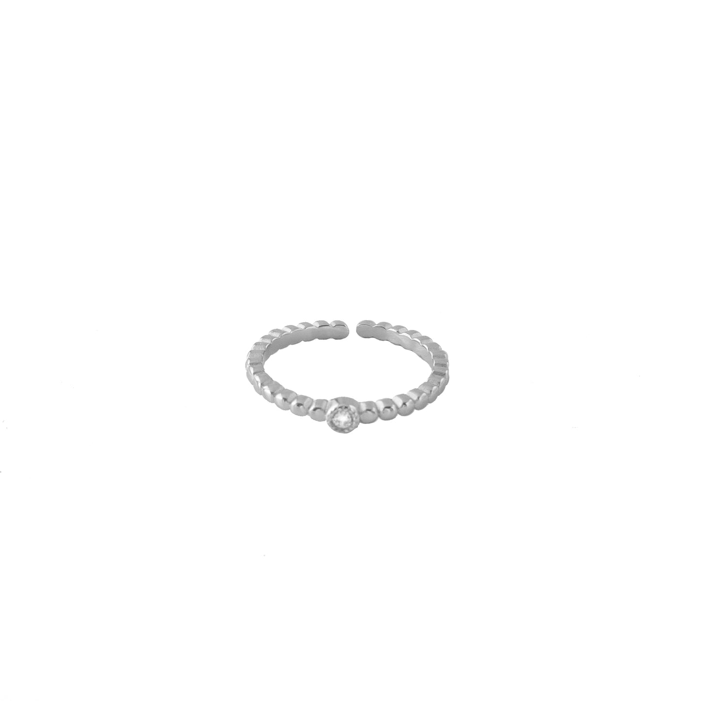 Tiny Solitaire Silver 925 Ring