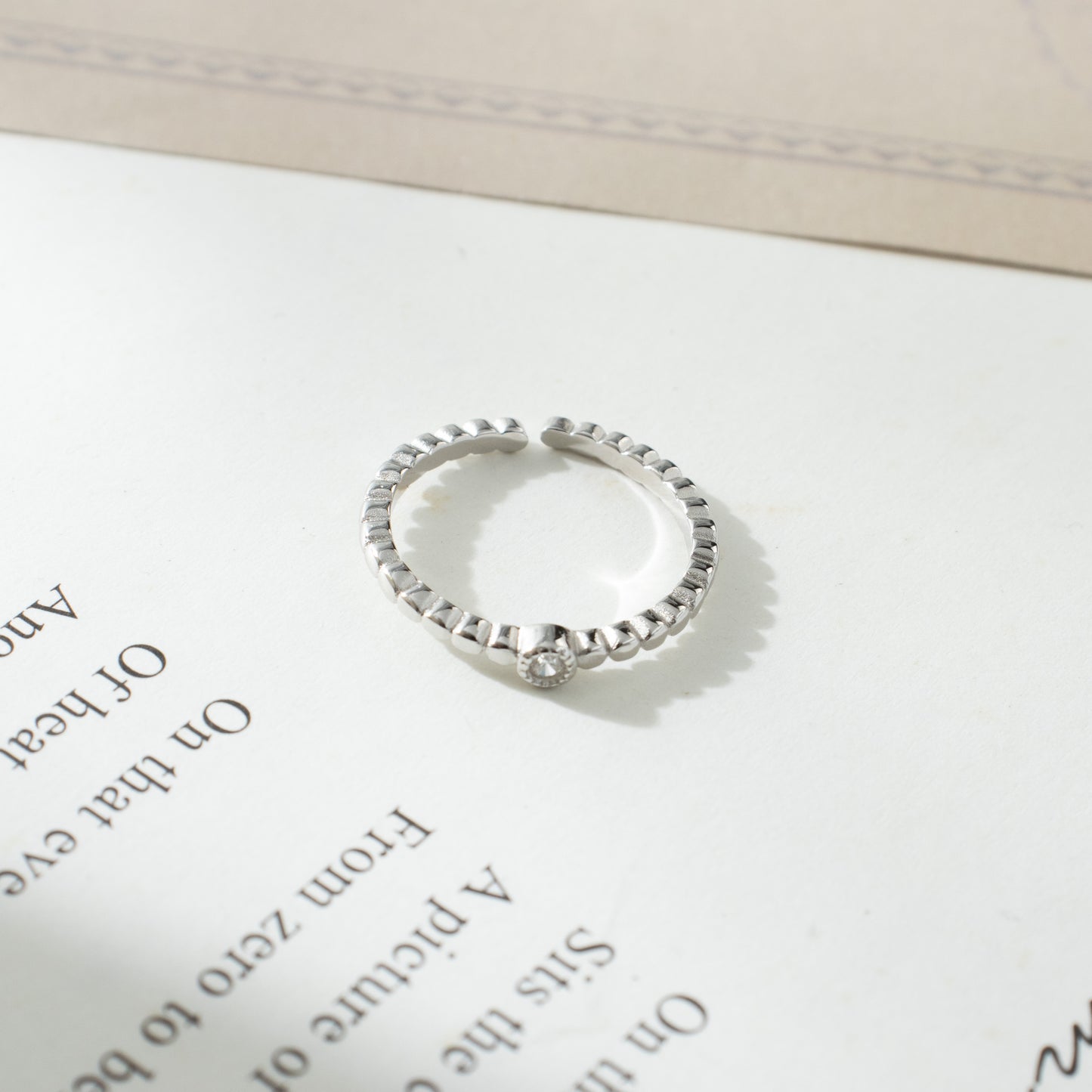 Tiny Solitaire Silver 925 Ring