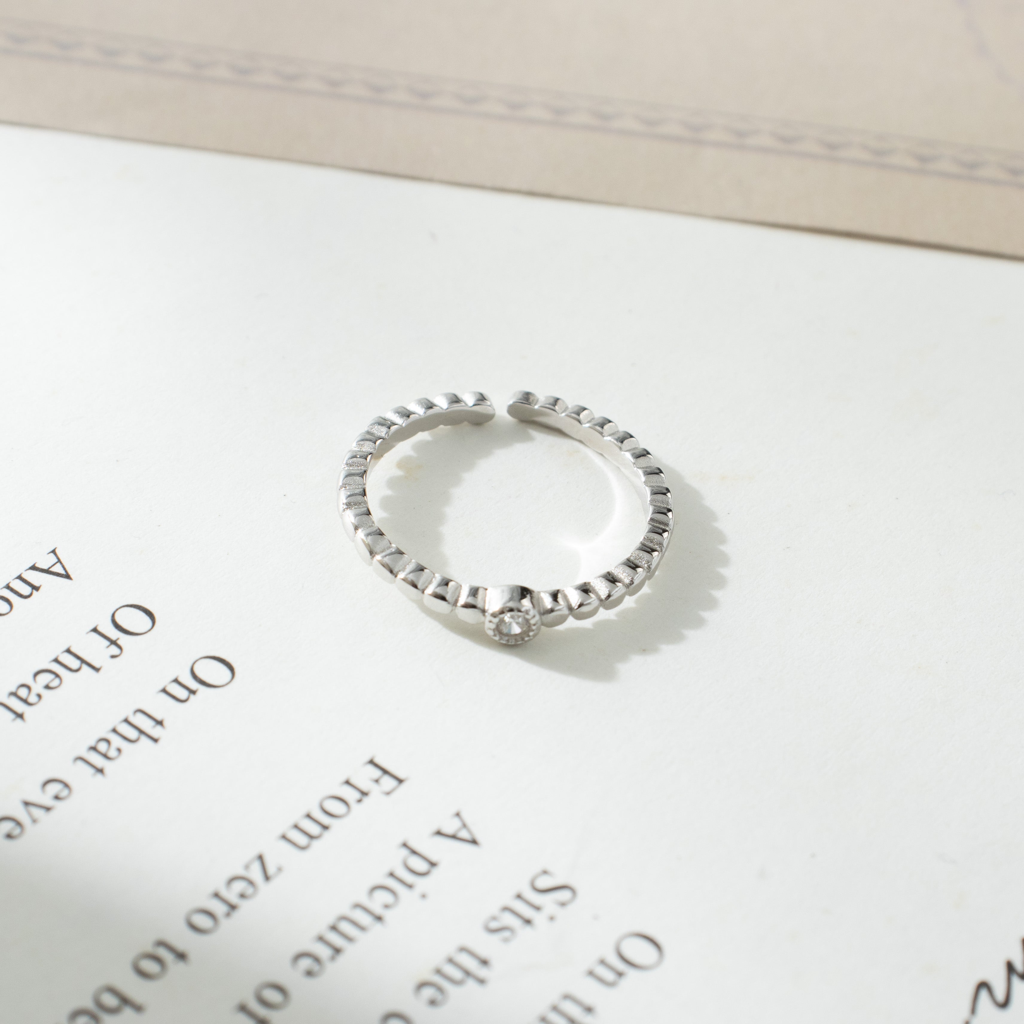 Tiny Solitaire Silver 925 Ring