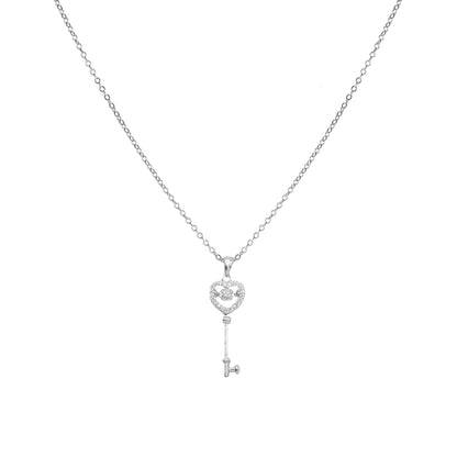 Key to Heart Dancing Silver 925 Necklace