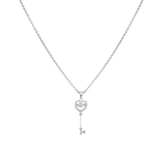 Key to Heart Dancing Silver 925 Necklace